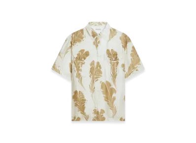 DRIES VAN NOTEN Hand Printed Silk Shirt "Dessin E"