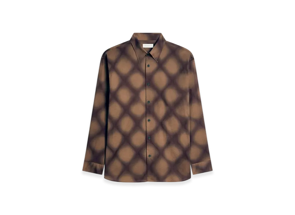 DRIES VAN NOTEN Loose Cotton Shirt "Dark Purple"