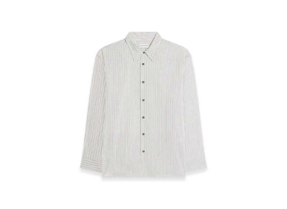 DRIES VAN NOTEN Loose Cotton Shirt "Light Grey"