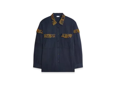 DRIES VAN NOTEN Embroidered Shirt "Navy"