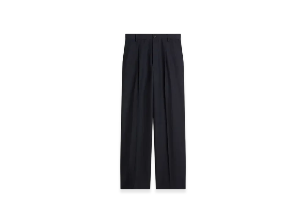 DRIES VAN NOTEN Wool Straight Pants "Navy"