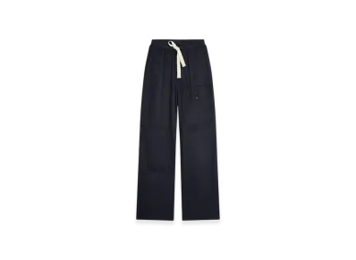 DRIES VAN NOTEN Viscose Drawstring Pants "Navy"