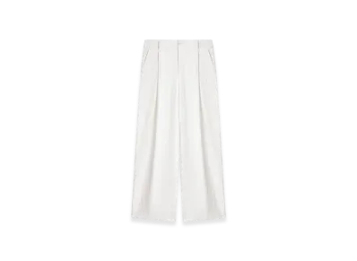 DRIES VAN NOTEN Pleated Pants "Ecru"