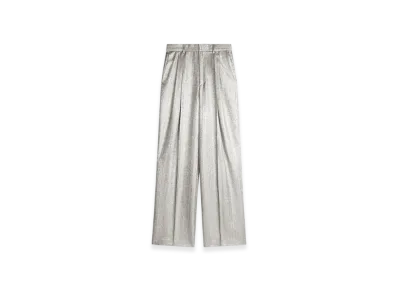 DRIES VAN NOTEN Viscose Straight Pants "Silver"