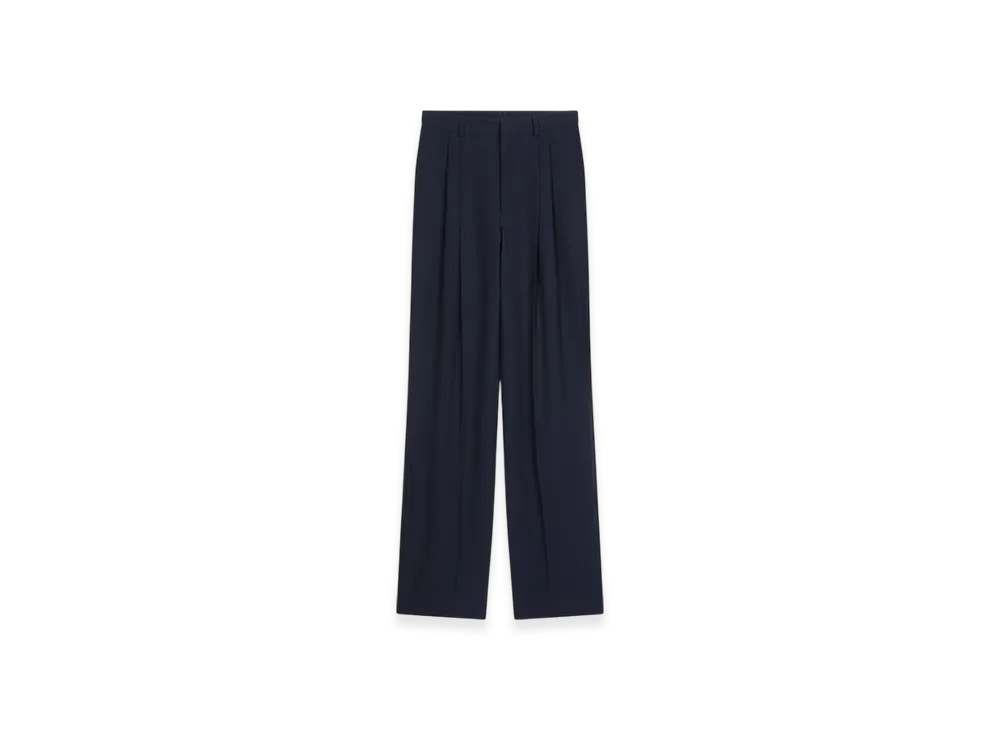 DRIES VAN NOTEN Wool Straight Pants "Navy"
