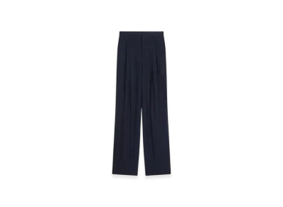DRIES VAN NOTEN Wool Straight Pants "Navy"