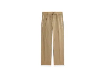 DRIES VAN NOTEN Straight Belted Pants "Sand"