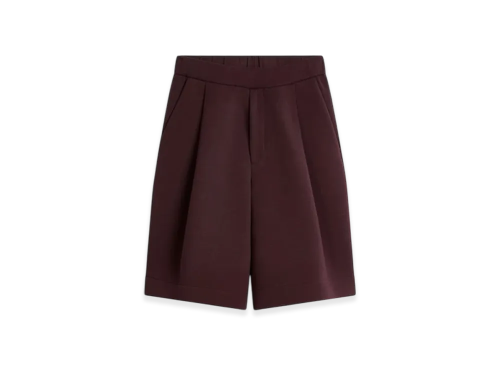 DRIES VAN NOTEN Cotton Neoprene Shorts "Burgundy"