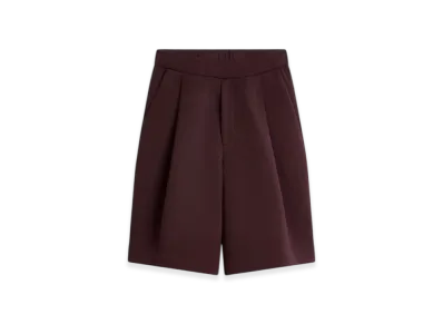 DRIES VAN NOTEN Cotton Neoprene Shorts "Burgundy"