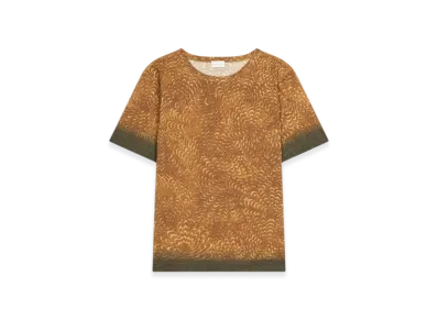 DRIES VAN NOTEN Printed Cotton Tee "Bronze"