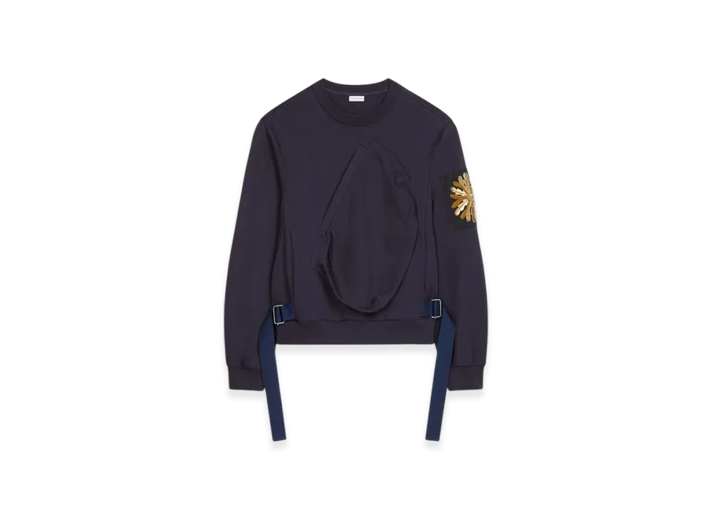 DRIES VAN NOTEN Embellished Sweatshirt "Navy"