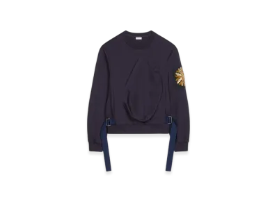 DRIES VAN NOTEN Embellished Sweatshirt "Navy"