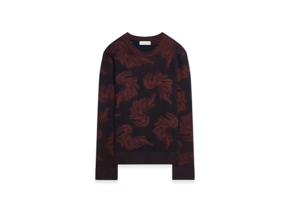 DRIES VAN NOTEN Jacquard Sweater "Navy"