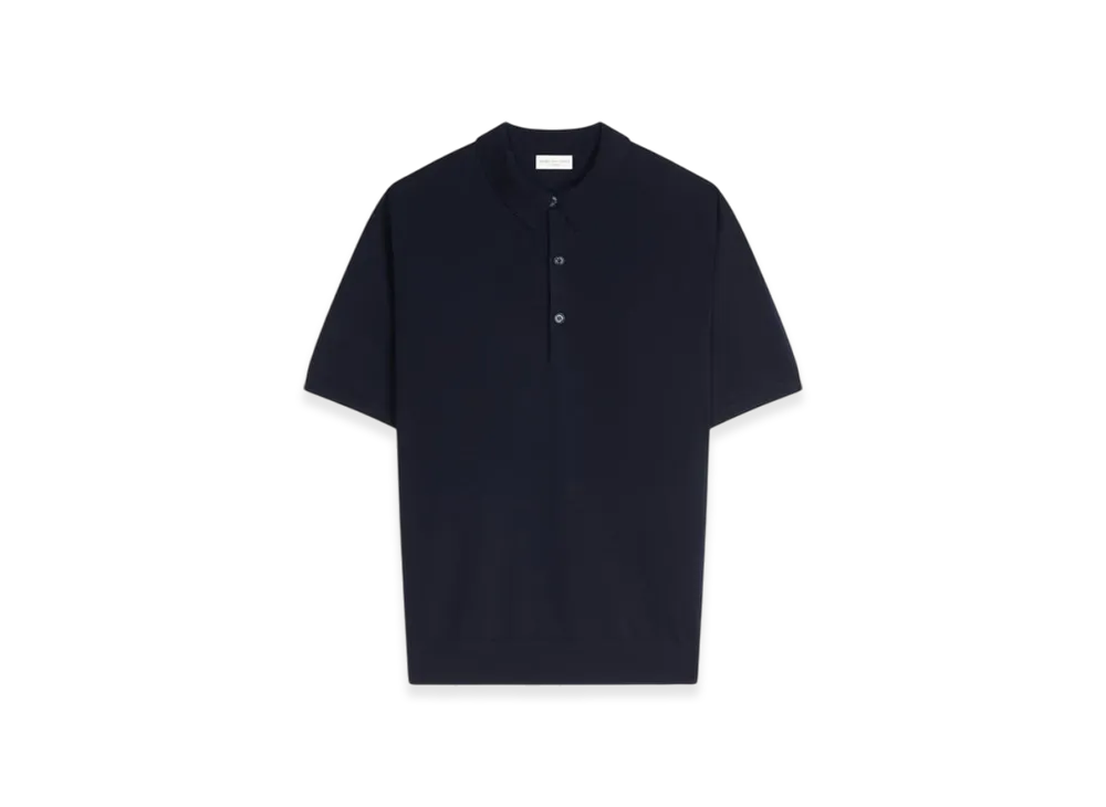 DRIES VAN NOTEN Merino Wool Polo Shirt "Navy"