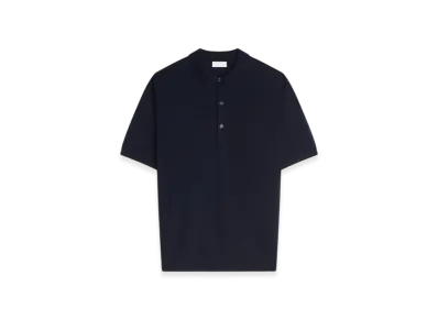DRIES VAN NOTEN Merino Wool Polo Shirt "Navy"