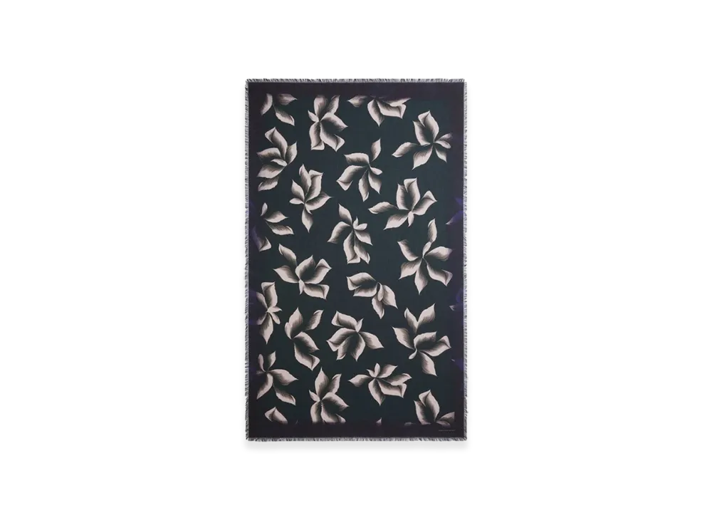 DRIES VAN NOTEN Printed Cotton Scarf "Navy"