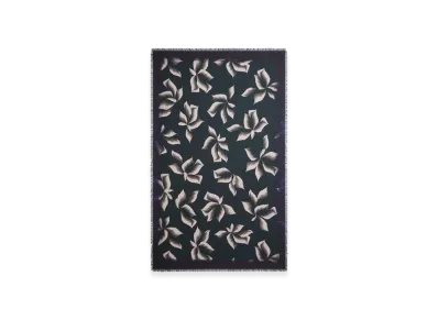 DRIES VAN NOTEN Printed Cotton Scarf "Navy"