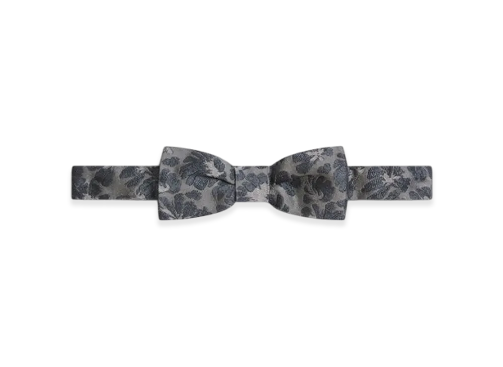 DRIES VAN NOTEN Printed Bow Tie "Steel"