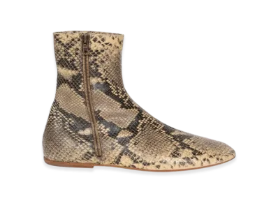 DRIES VAN NOTEN Leather Sock Boots "Beige"