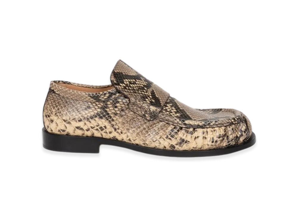 DRIES VAN NOTEN Snake Print Loafers "Beige"