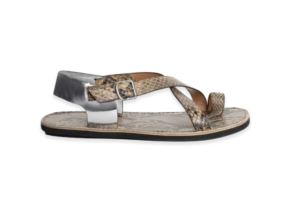 DRIES VAN NOTEN Leather Sandals "Beige"