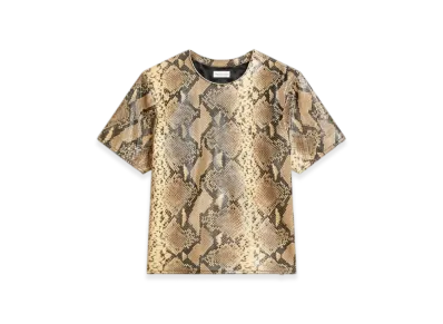DRIES VAN NOTEN Leather Tee "Beige"