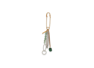 DRIES VAN NOTEN Safety Pin Brooch "Light Green"