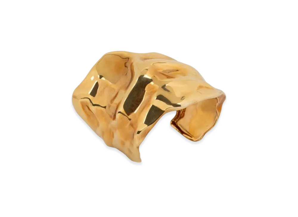 DRIES VAN NOTEN Anatomic Cuff Bracelet "Mat Gold"