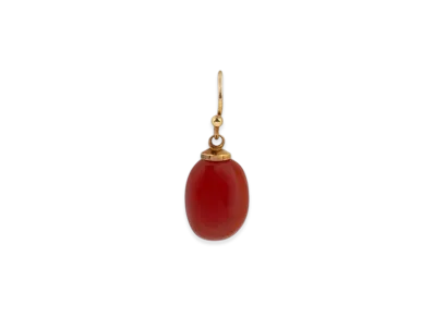 DRIES VAN NOTEN Pendant Earring "Dark Red"