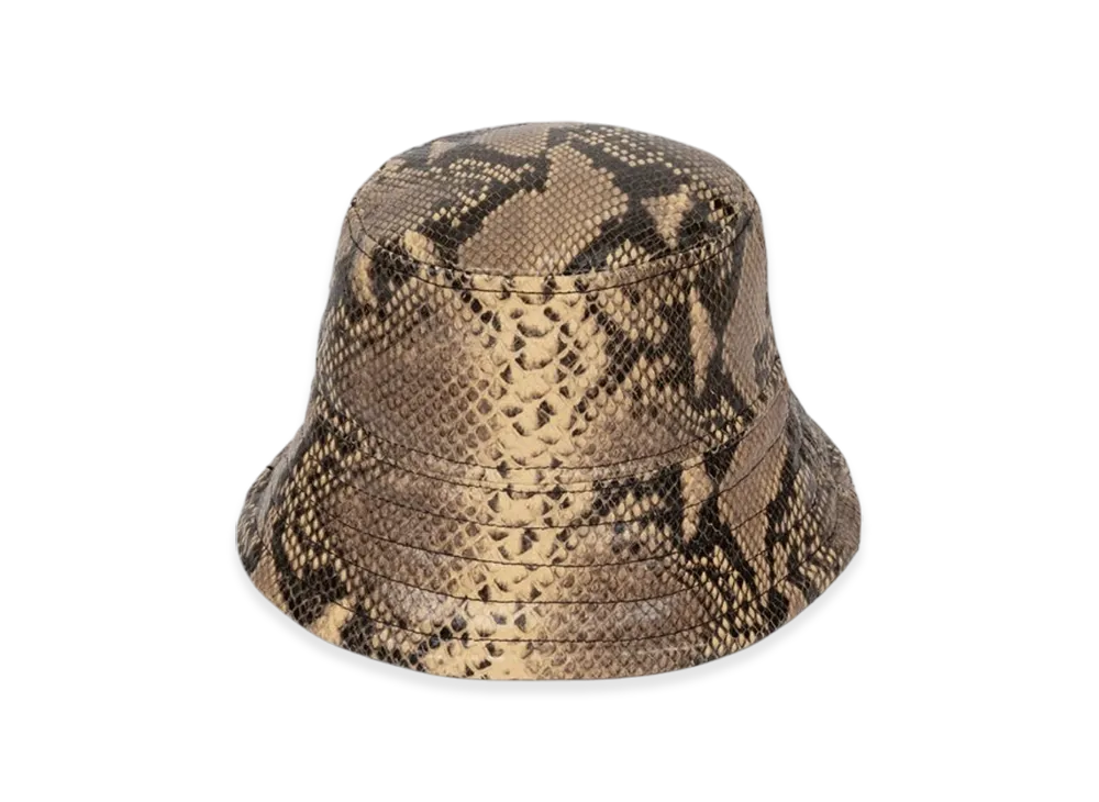 DRIES VAN NOTEN Leather Bucket Hat "Beige"