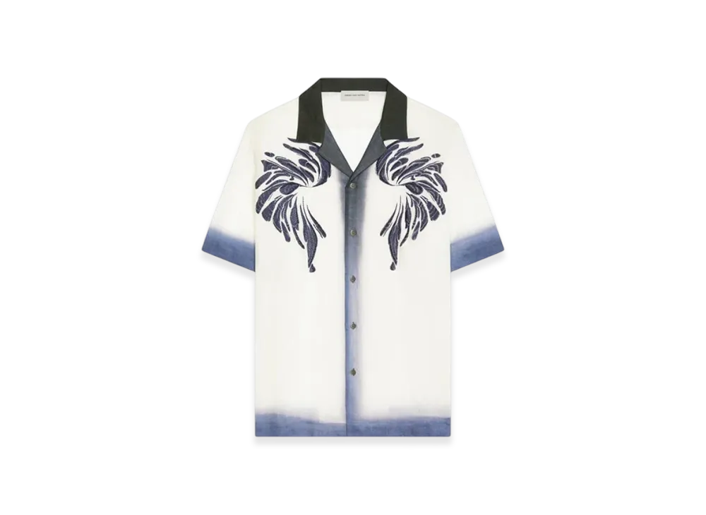 DRIES VAN NOTEN Embroidered Shirt "Navy"