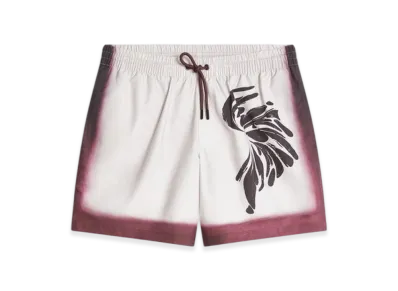 DRIES VAN NOTEN Printed Swim Shorts "Burgundy"