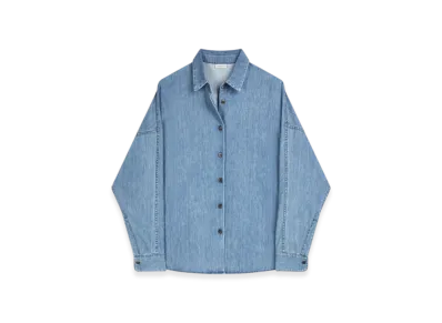 DRIES VAN NOTEN Women's Denim Cocoon Shirt "Light Blue"