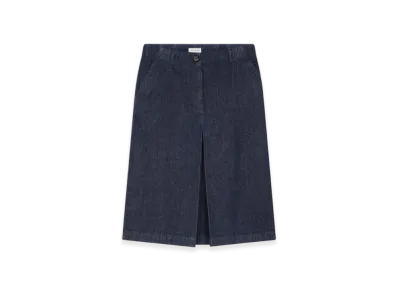 DRIES VAN NOTEN Women's Pleated Denim Skirt "Indigo"