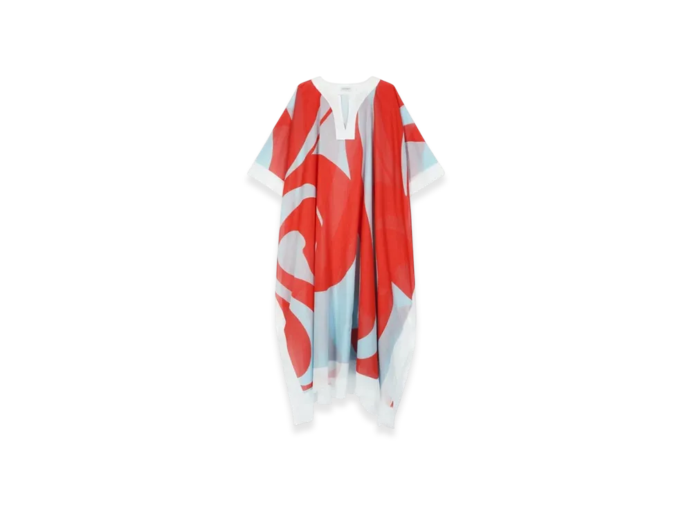DRIES VAN NOTEN Women's Cotton Kaftan "Red"
