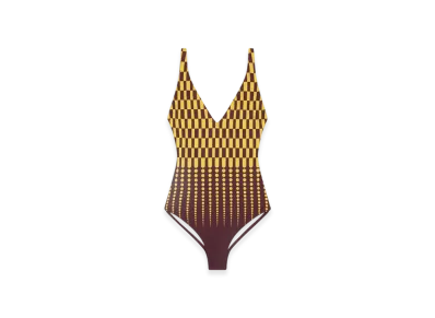 DRIES VAN NOTEN Women's Halterneck Swimsuit "Burgundy"