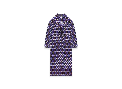 DRIES VAN NOTEN Women's Silk Belted Coat "Burgundy"