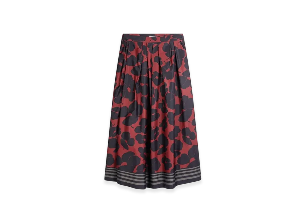 DRIES VAN NOTEN Women's Full A-Line Skirt "Red"