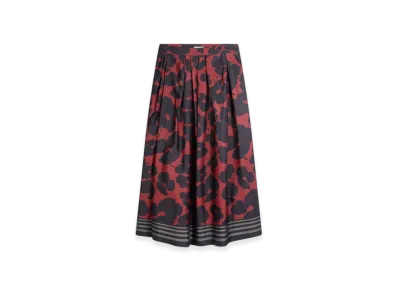DRIES VAN NOTEN Women's Full A-Line Skirt "Red"