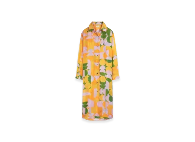 DRIES VAN NOTEN Women's Silk Shirt Dress "Orange"