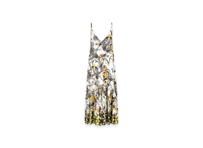 DRIES VAN NOTEN Women's A-Line Ruffled Dress "Ecru"