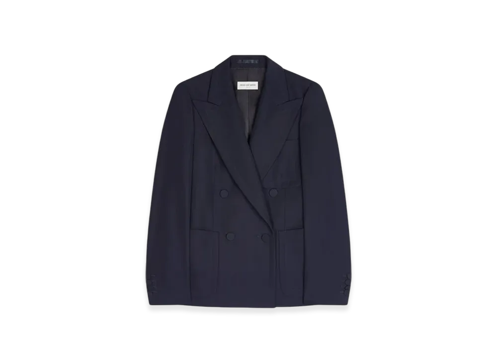 DRIES VAN NOTEN Women's Double-Breasted Blazer "Navy"