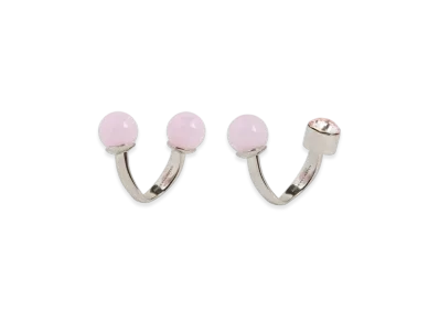 DRIES VAN NOTEN Women's Set Of Open Rings "Pink"