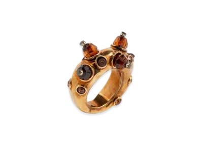 DRIES VAN NOTEN Women's Embellished Ring "Brown"