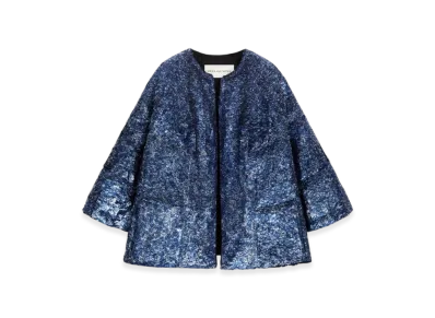 DRIES VAN NOTEN Women's Embellished Cocoon Jacket "Blue"