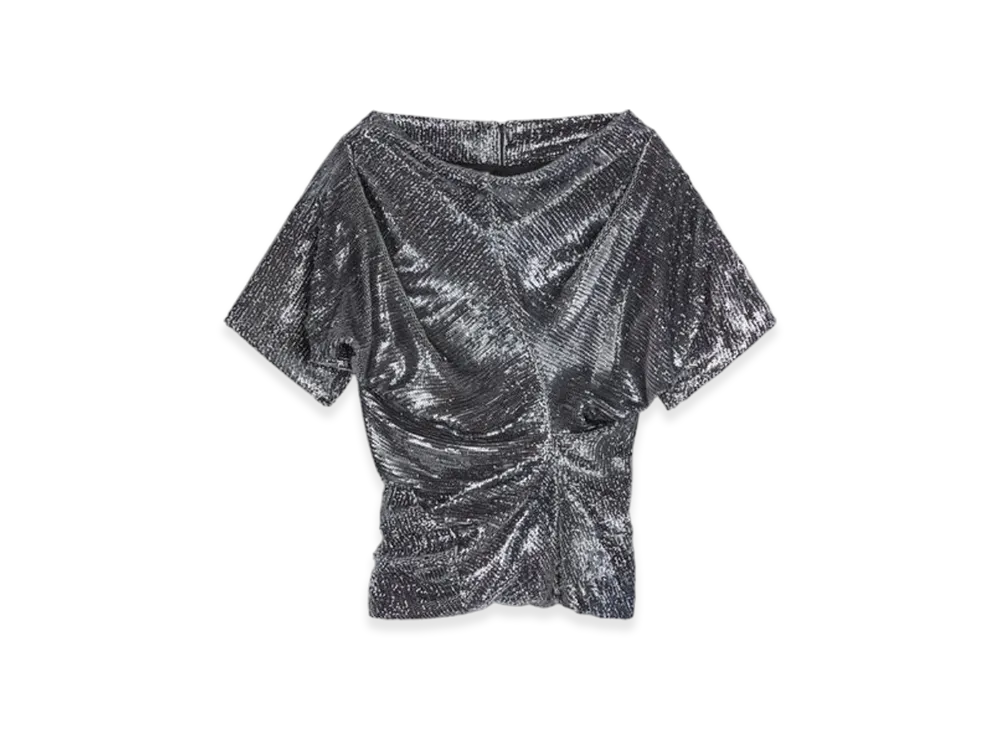DRIES VAN NOTEN Women's Embellished Top "Anthracite"