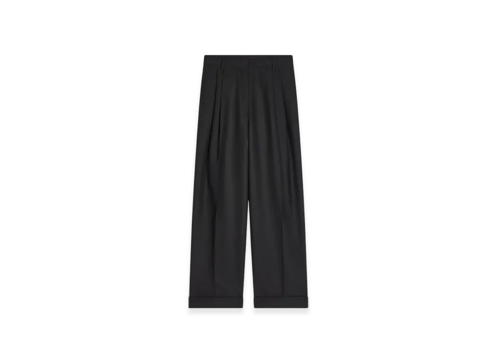 DRIES VAN NOTEN Women's Pleated Wool Pants "Black"