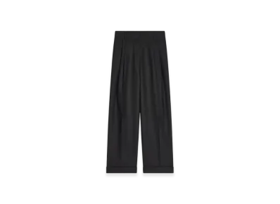 DRIES VAN NOTEN Women's Pleated Wool Pants "Black"