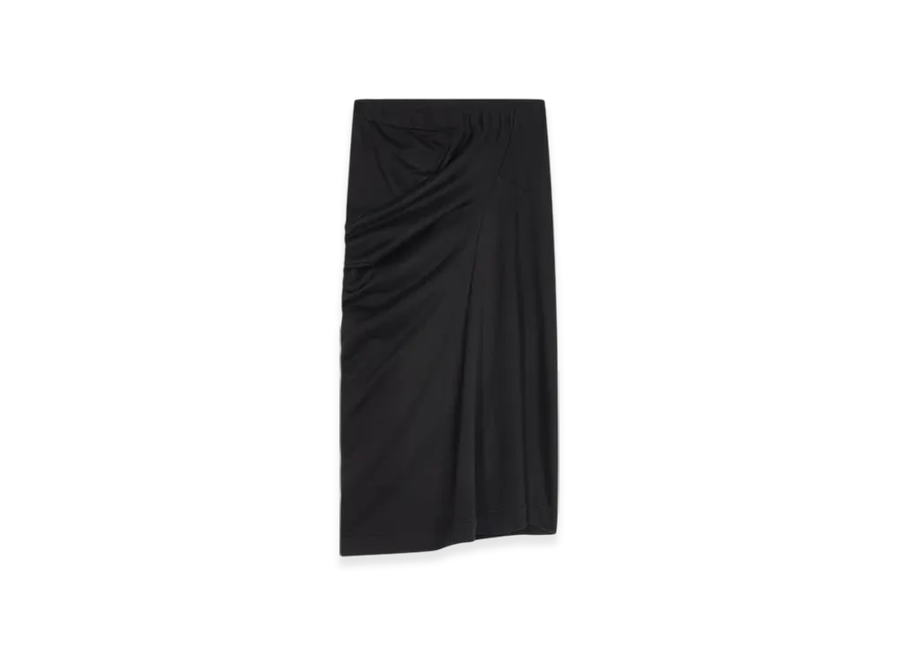 DRIES VAN NOTEN Women's Draped Cotton Skirt "Black"