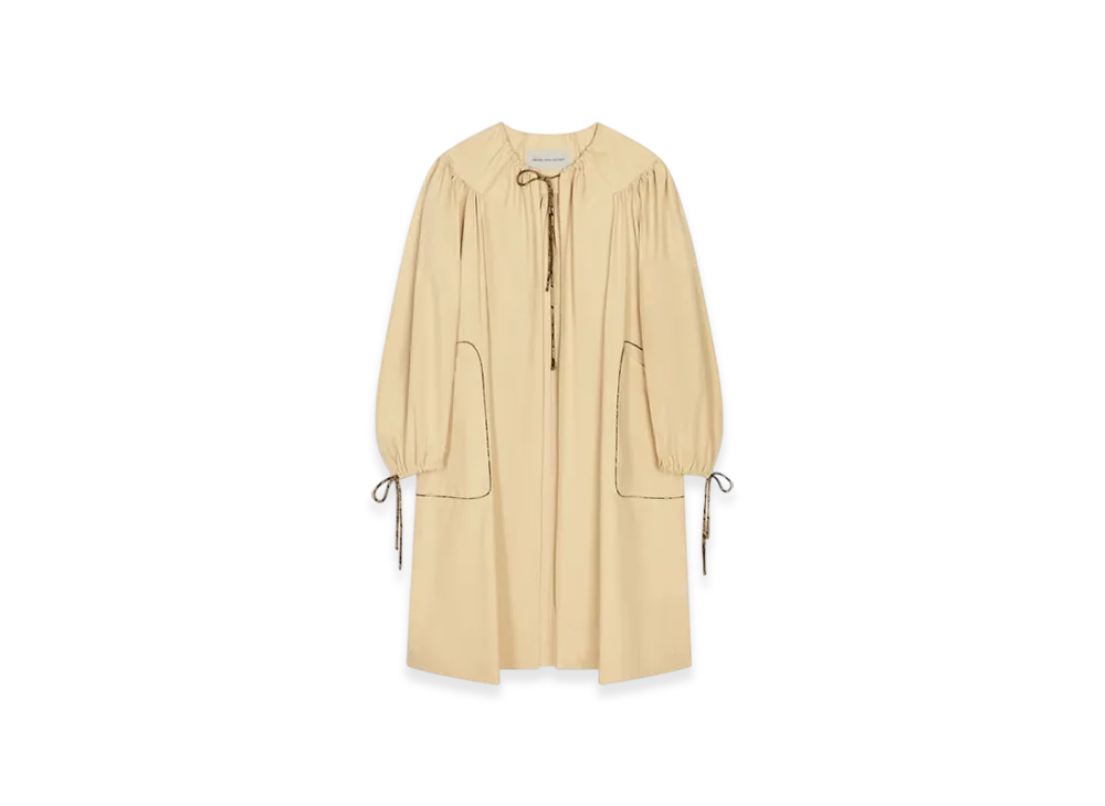 DRIES VAN NOTEN Women's Gathered Coat "Beige"